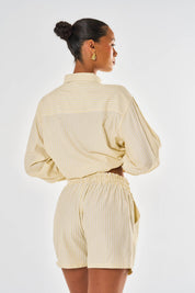 Freya Oversized Striped Short - Yellow