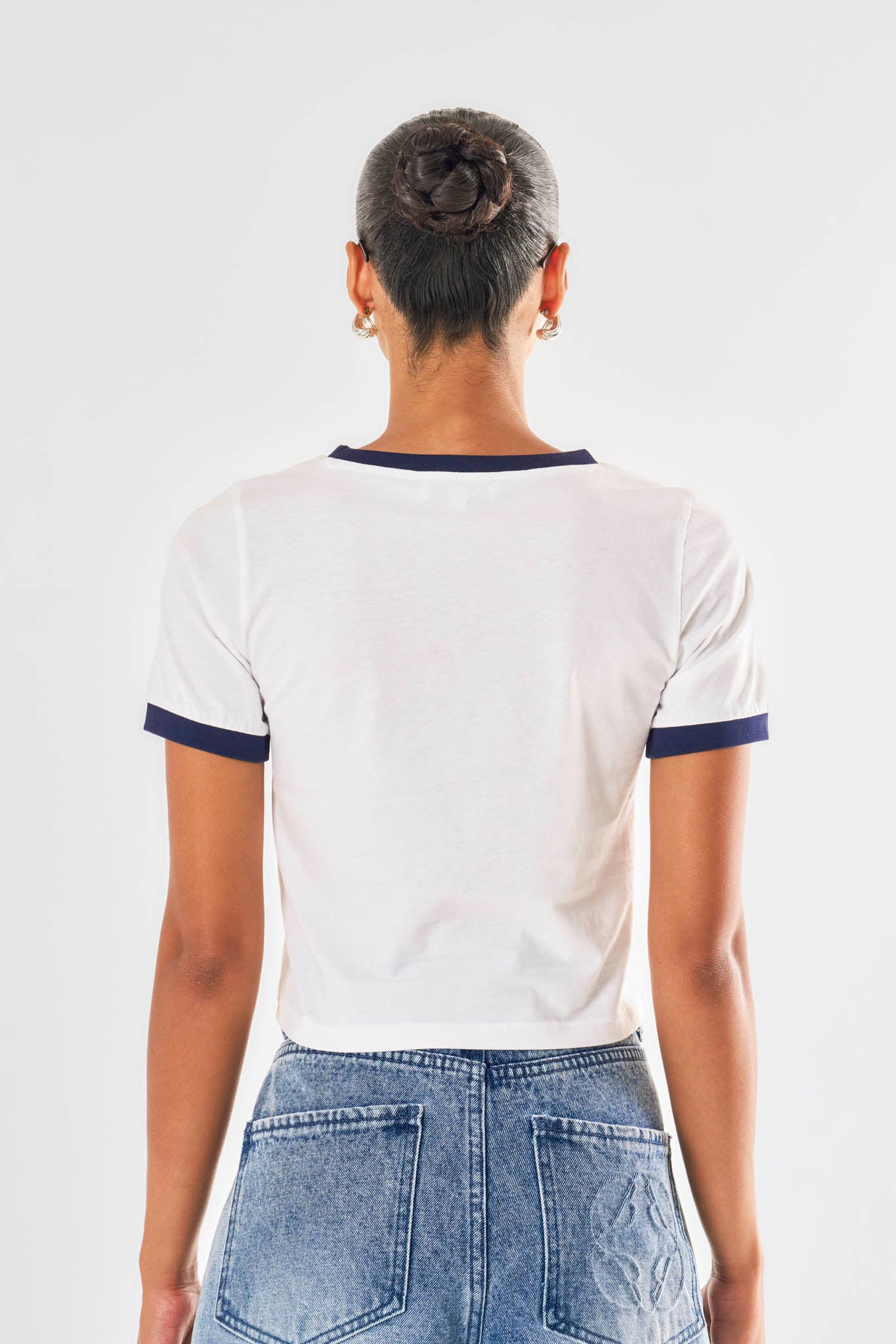 Monte Carlo Ringer T-Shirt - White/Navy
