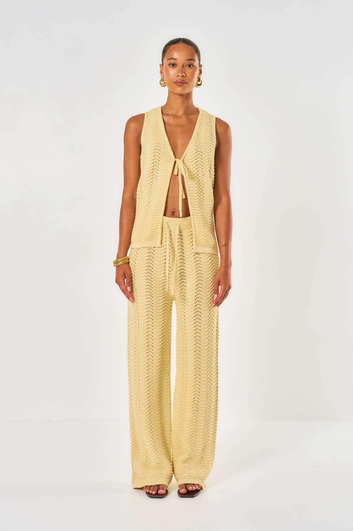 Ocean Crochet Trousers - Yellow