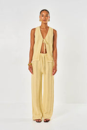 Ocean Crochet Trousers - Yellow