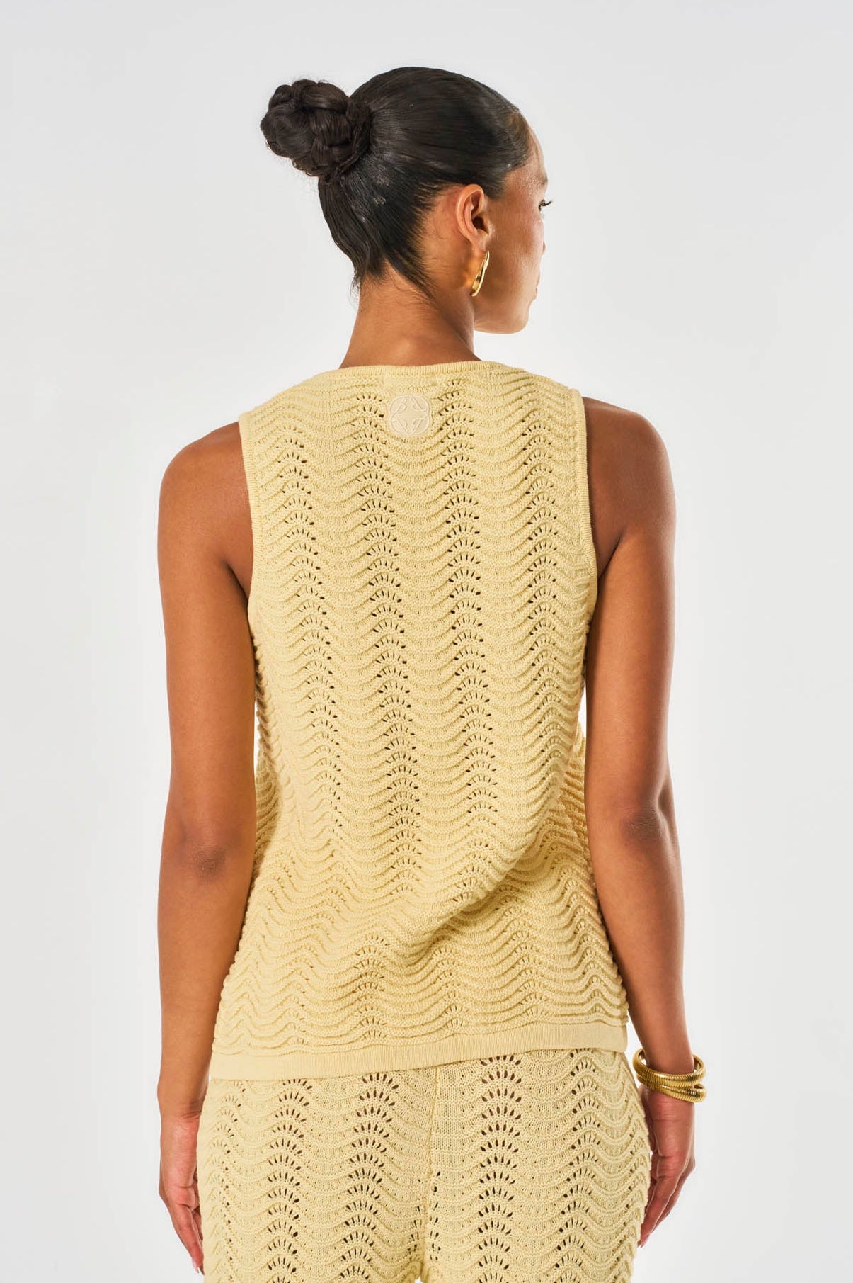 Ocean Crochet Vest - Yellow