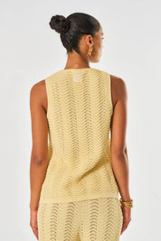 Ocean Crochet Vest - Yellow