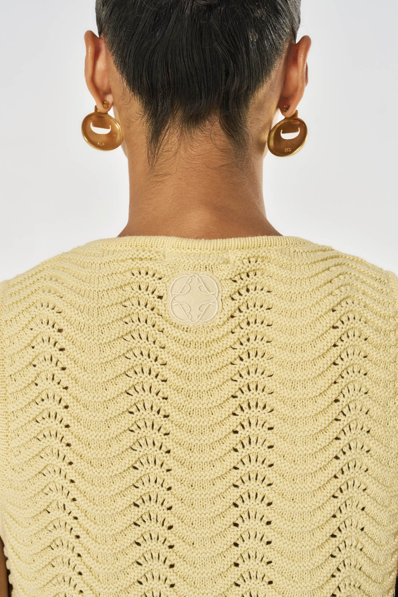 Ocean Crochet Vest - Yellow