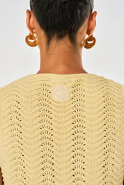 Ocean Crochet Vest - Yellow