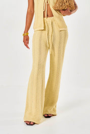 Ocean Crochet Trousers - Yellow