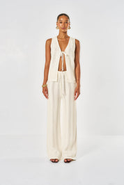 Ocean Crochet Vest - White