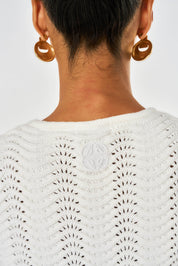 Ocean Crochet Vest - White