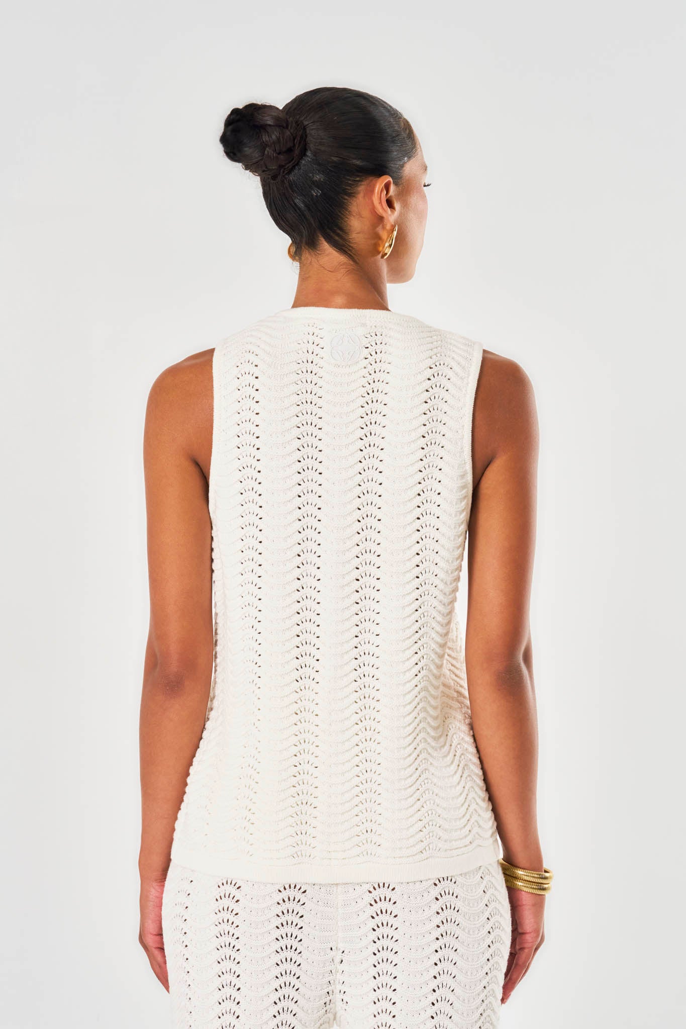 Ocean Crochet Vest - White