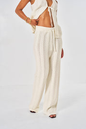 Ocean Crochet Trousers - White