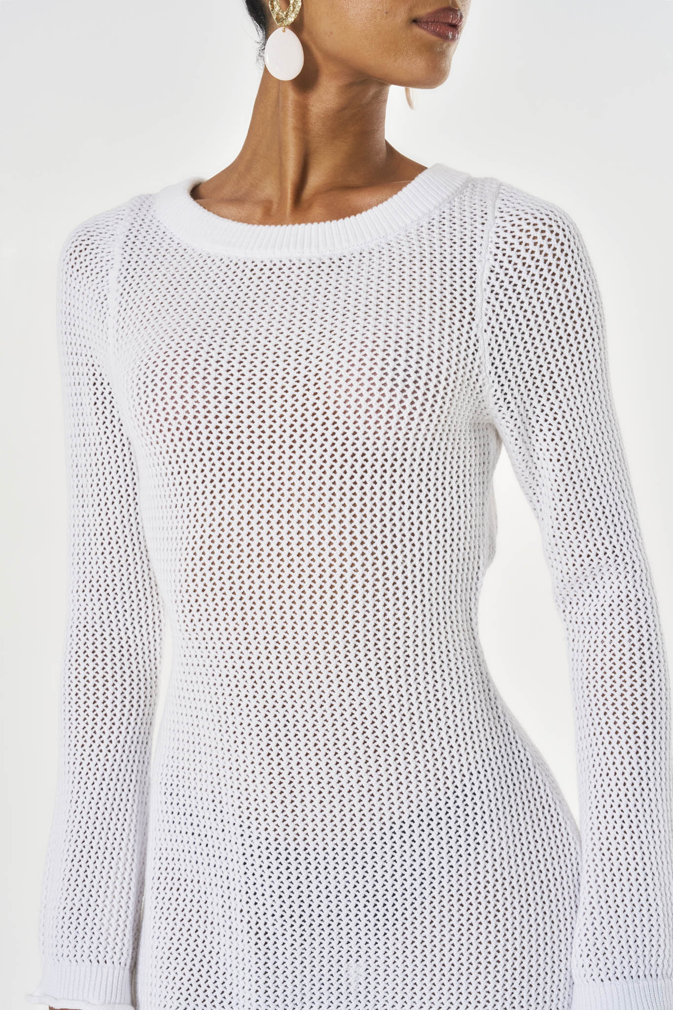 Esme Crochet Mini Dress - White