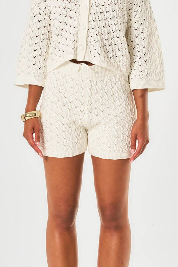 Arabella Crochet Short - White