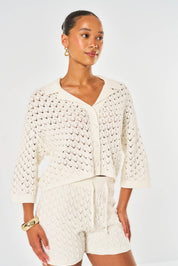 Arabella Crochet Short - White