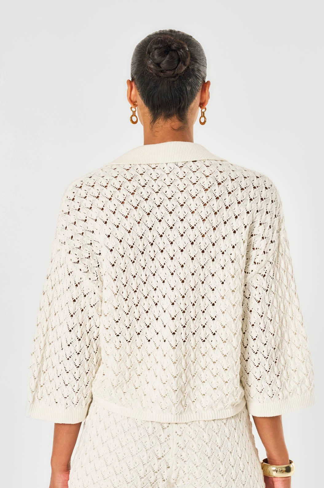 Arabella Crochet Shirt - White