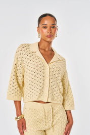 Arabella Crochet Shirt - Yellow