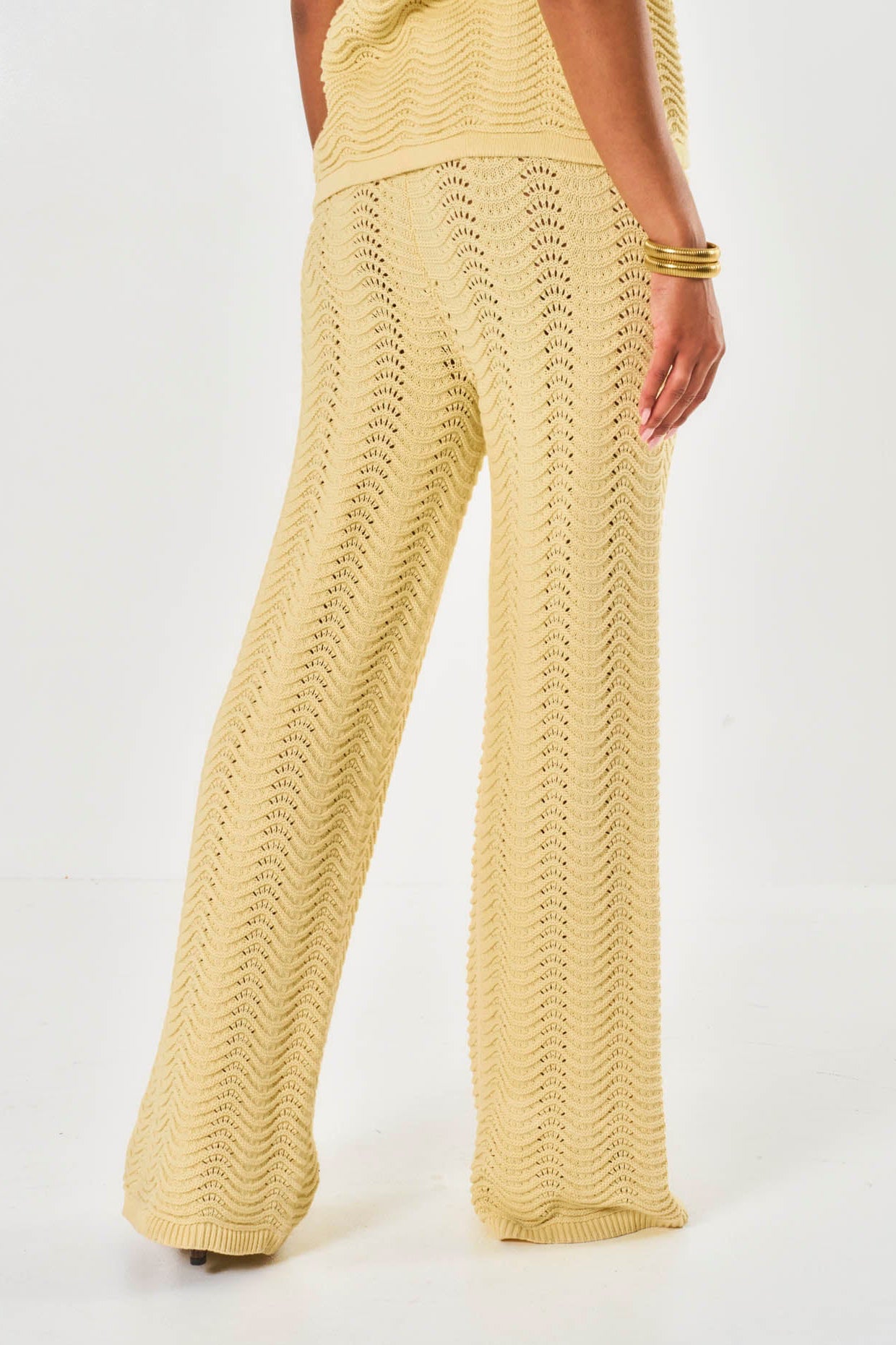 Ocean Crochet Trousers - Yellow