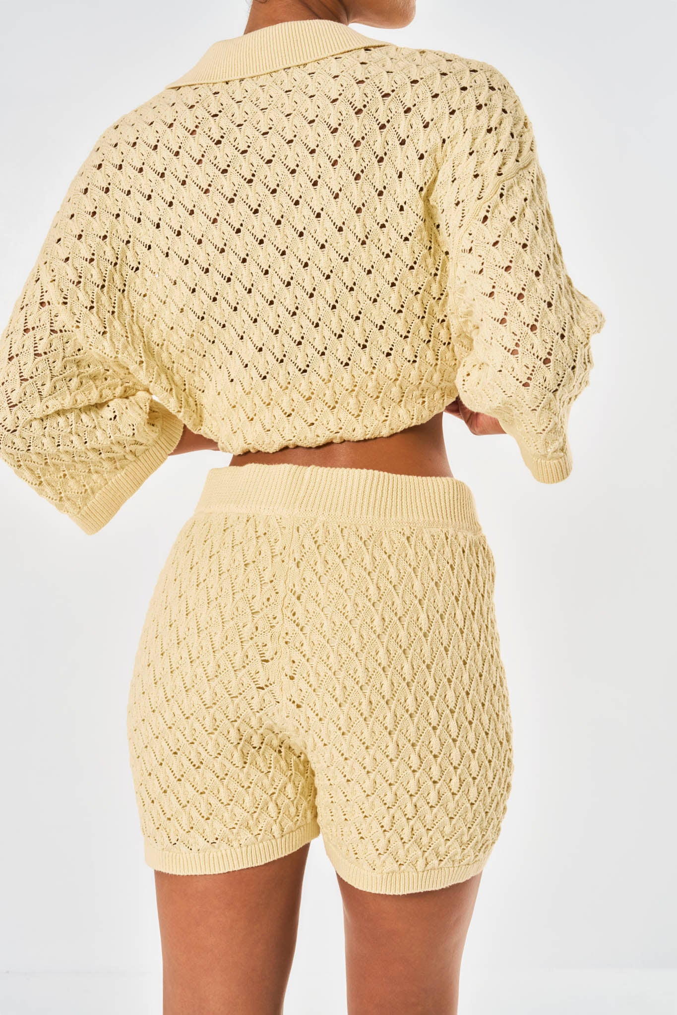 Arabella Crochet Short - Yellow