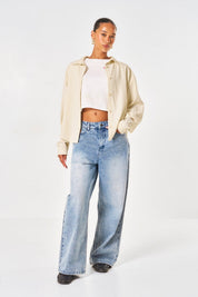 Freya Oversized Striped Shirt - Yellow