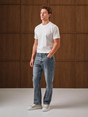 Blue Denim Jean with Embossed Pocket