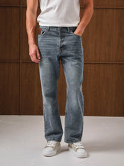 Blue Denim Jean with Embossed Pocket