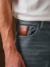 Blue Denim Jean with Embossed Pocket