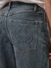 Blue Denim Jean with Embossed Pocket