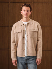 Oat Knitted Overshirt