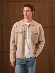 Oat Knitted Overshirt