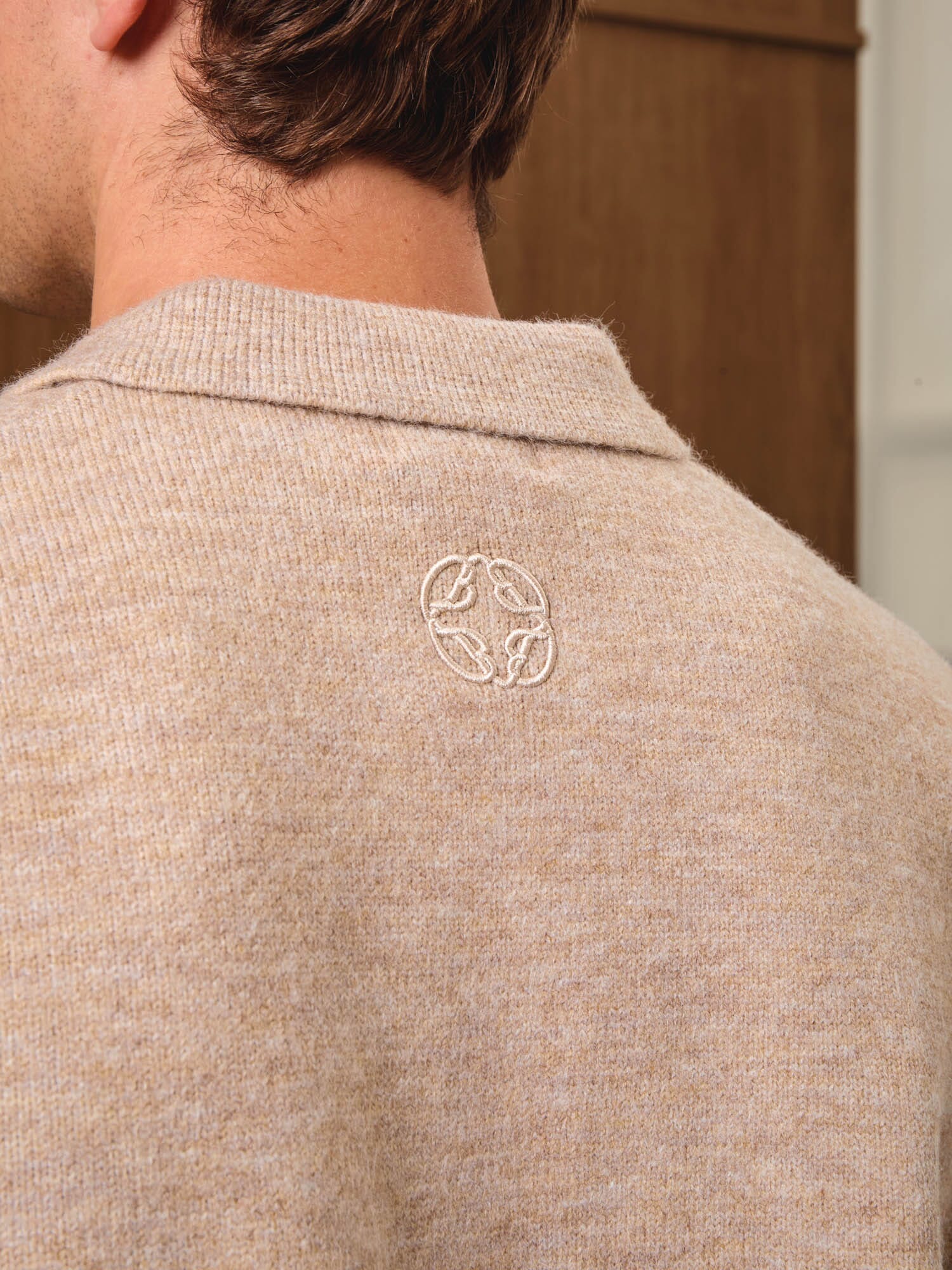 Oat Knitted Overshirt