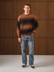 Brown Ombre Oversized Knit Jumper