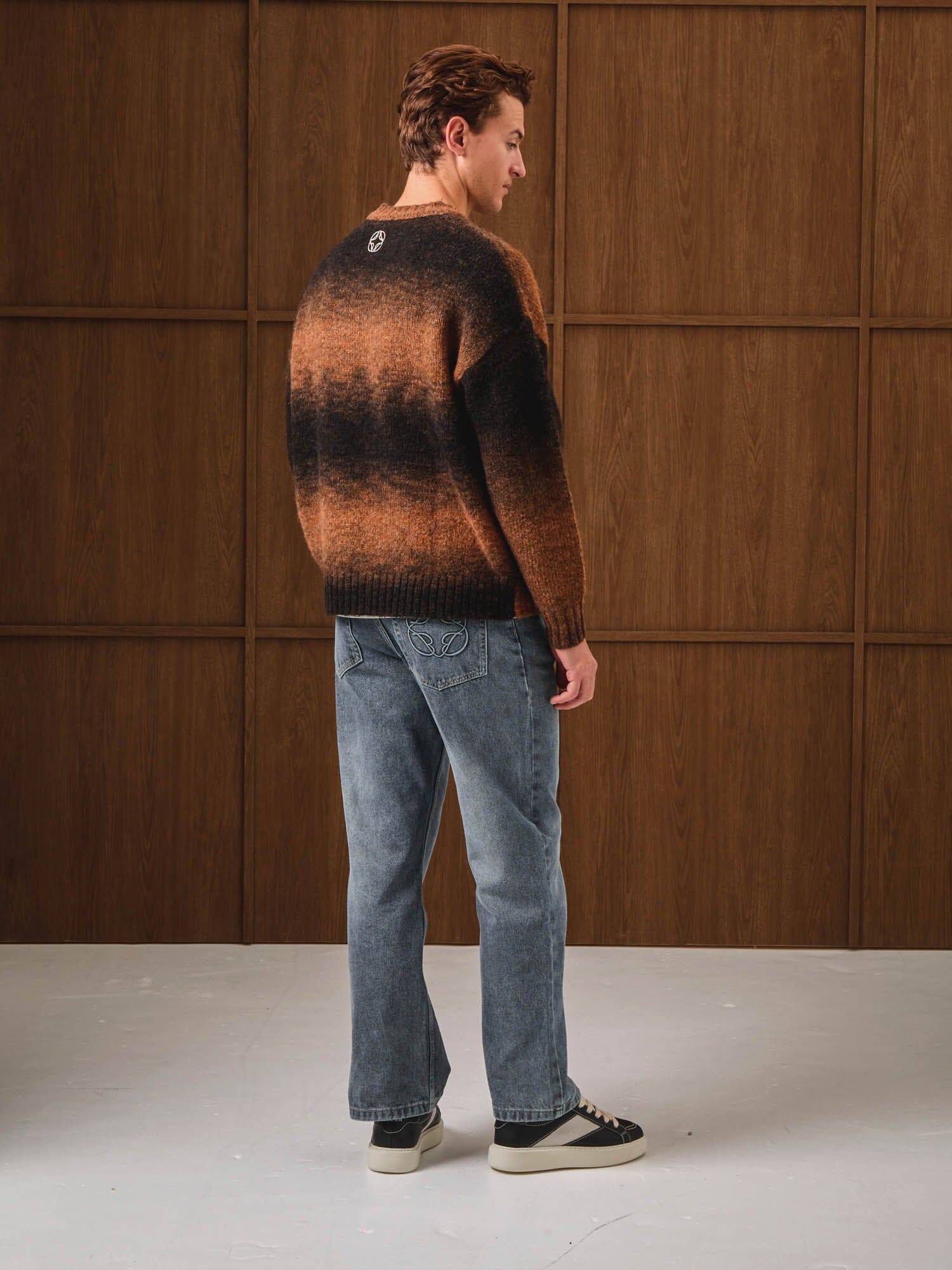 Brown Ombre Oversized Knit Jumper