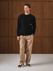 Black L/S Waffle T-Shirt