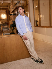 Blue Striped Long Sleeved Shirt