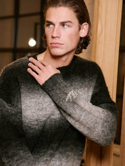 Monochrome Ombre Oversized Knit Jumper