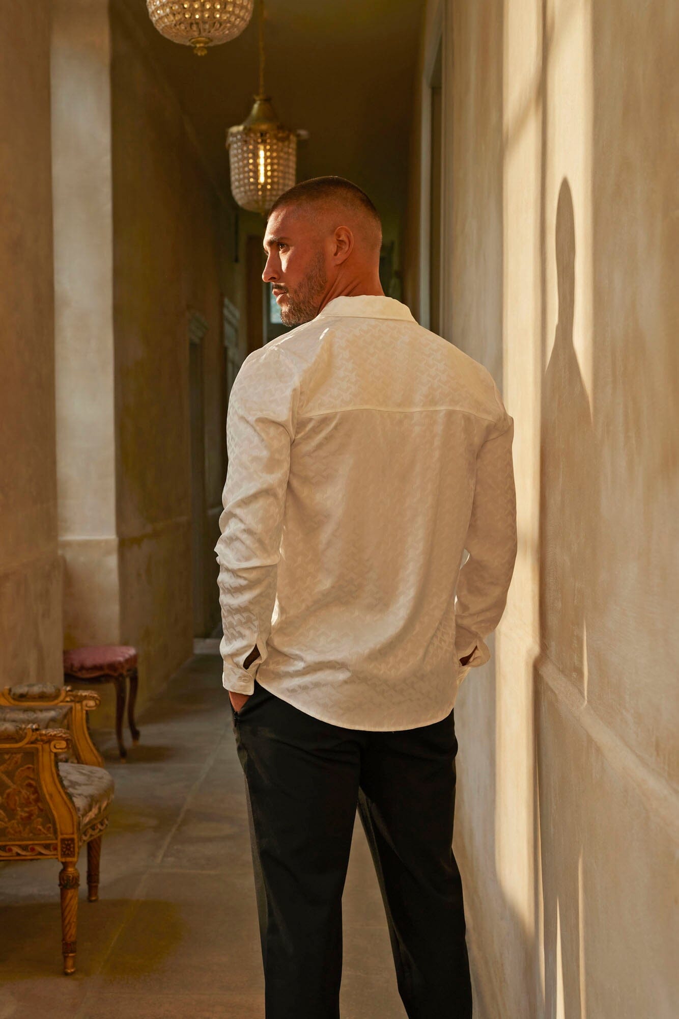 Jacquard White Illusion Shirt