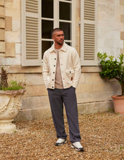 Ecru Boucle Wool Jacket