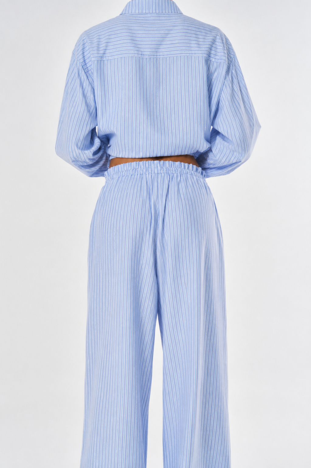 Freya Oversized Striped Trousers - Blue