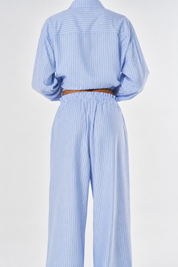 Freya Oversized Striped Trousers - Blue