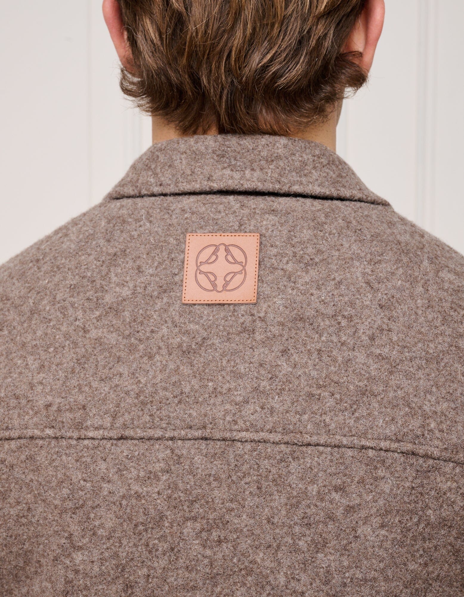 Brown Marl Wool Zip Jacket