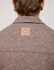 Brown Marl Wool Zip Jacket