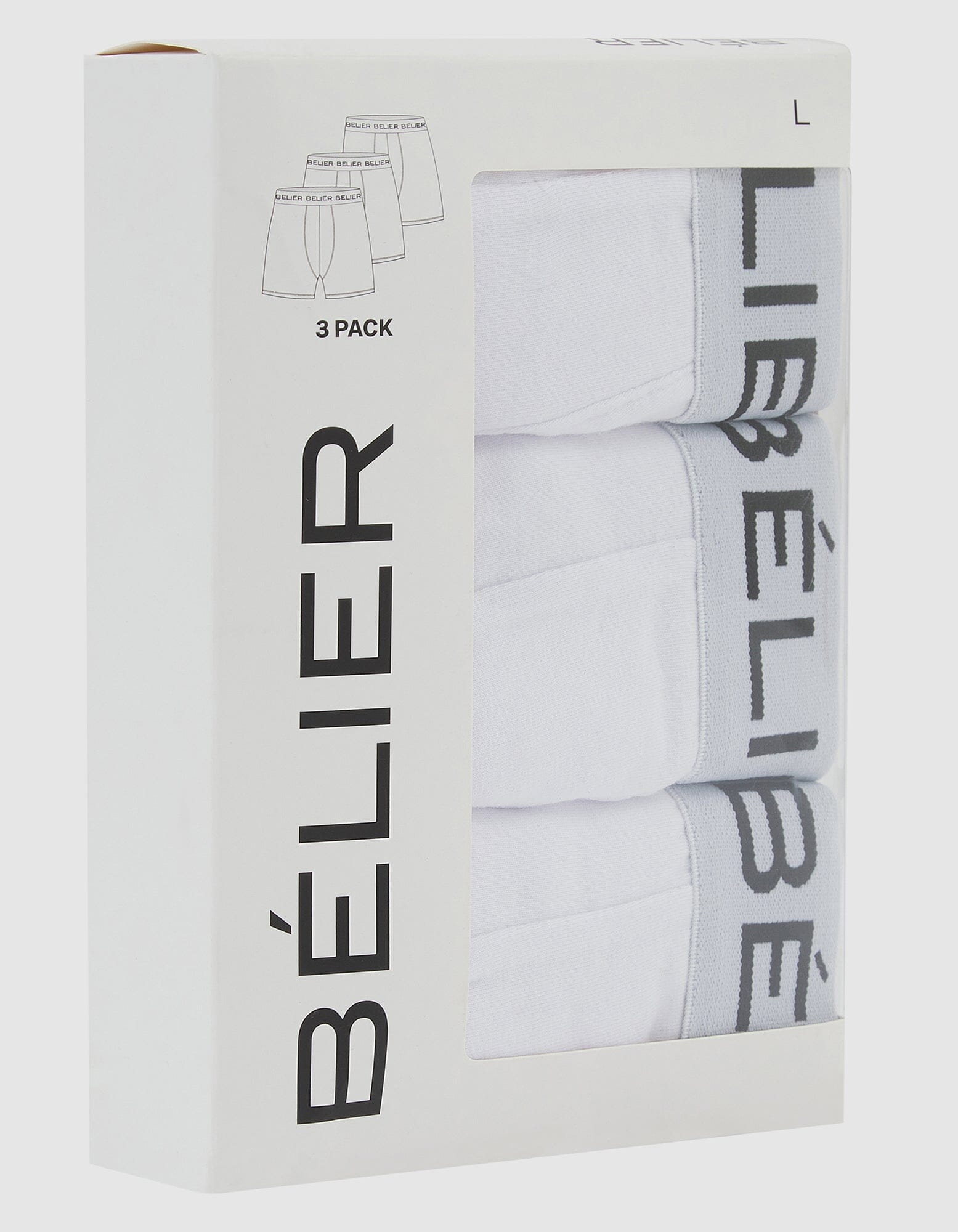 White 3 Pack Boxer Shorts