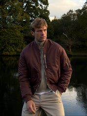 Burgundy Bomber Jacket