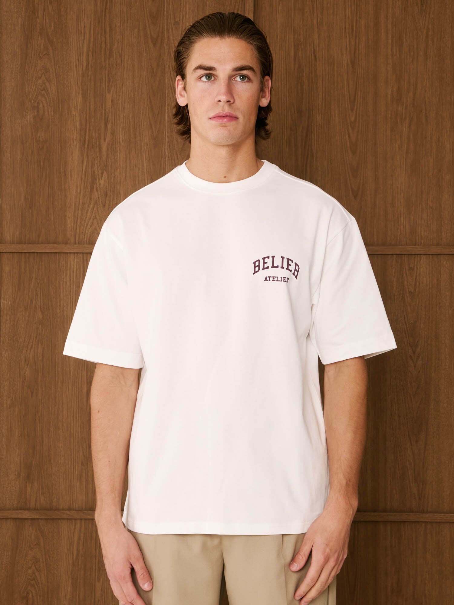 Off-White/Burgundy Campus Atelier T-Shirt