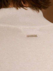 Pebble Knit Half Zip Funnel Neck