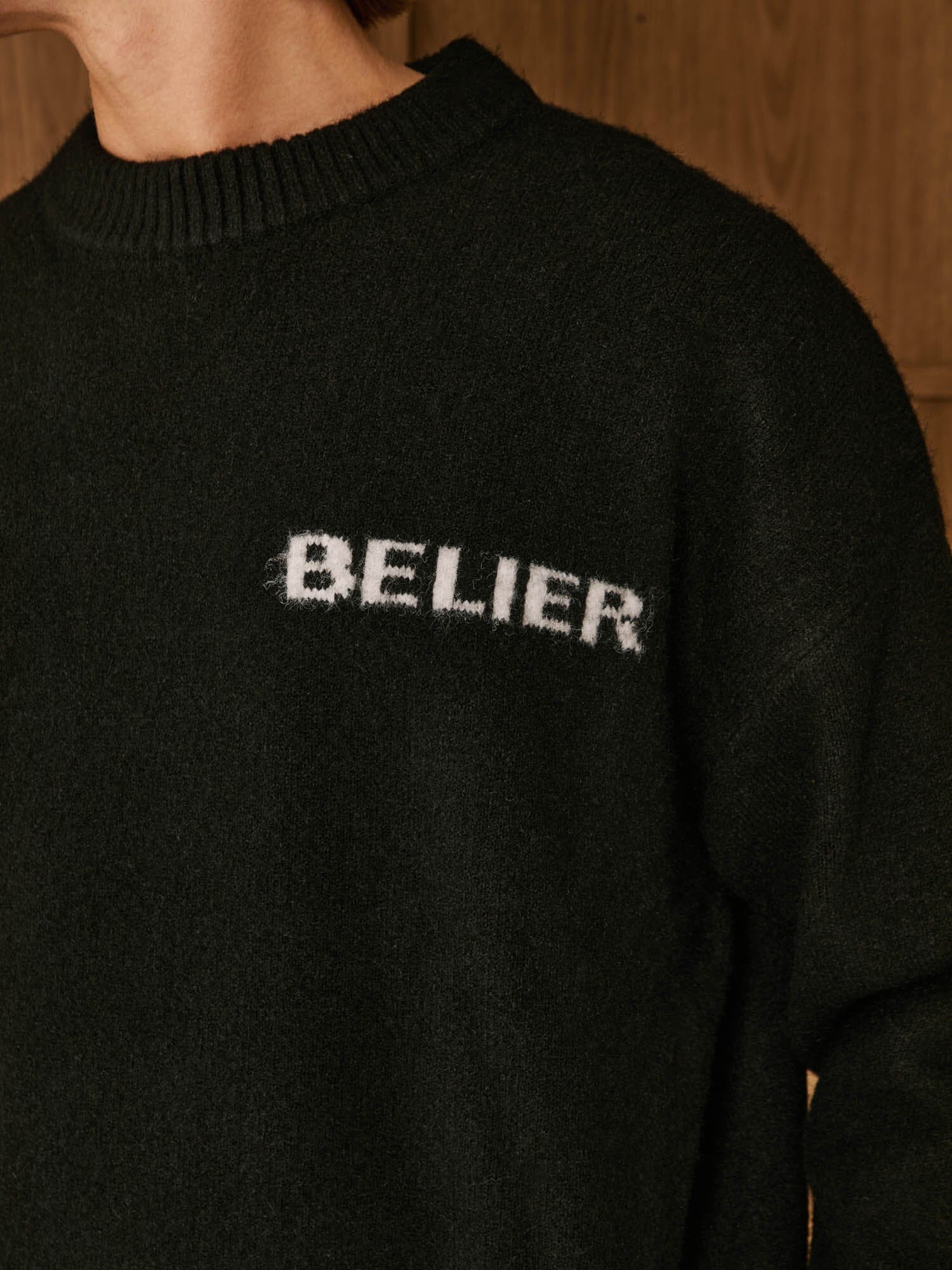 Black Intarsia Knit Jumper