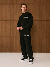 Black Intarsia Knit Jumper