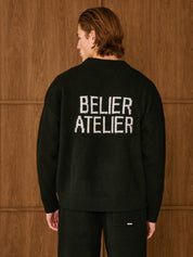 Black Intarsia Knit Jumper