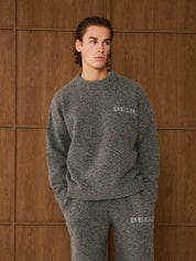 Charcoal Intarsia Knit Jumper