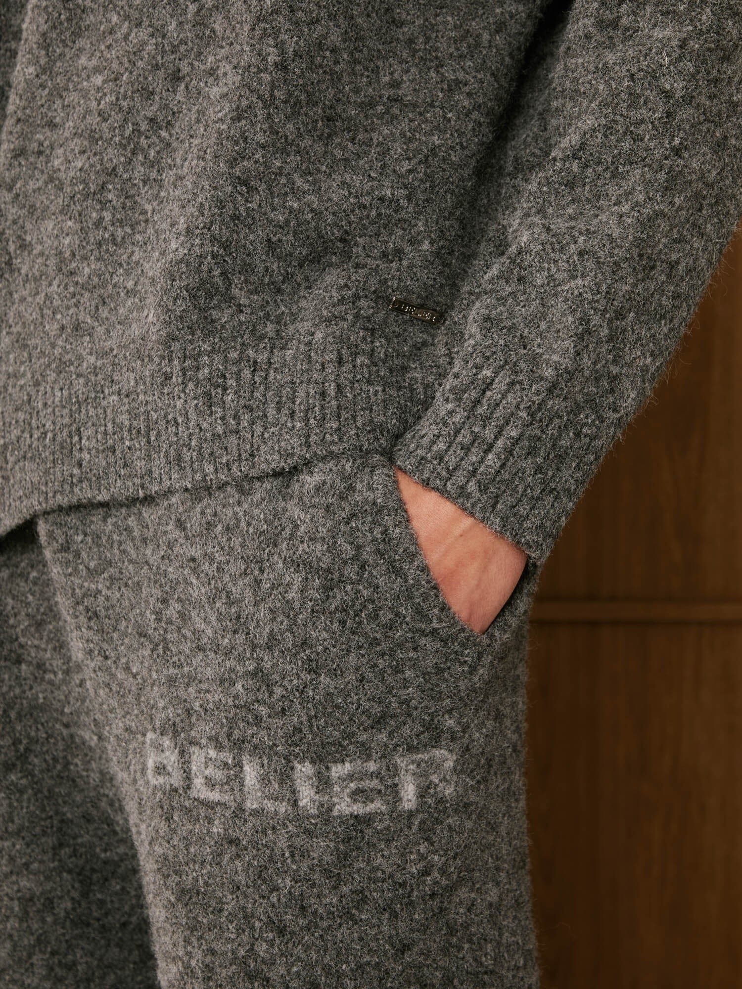 Charcoal Intarsia Knit Jumper