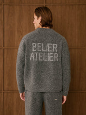 Charcoal Intarsia Knit Jumper