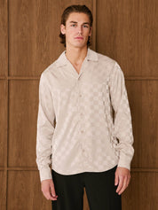 Champagne Jacquard Square Shirt